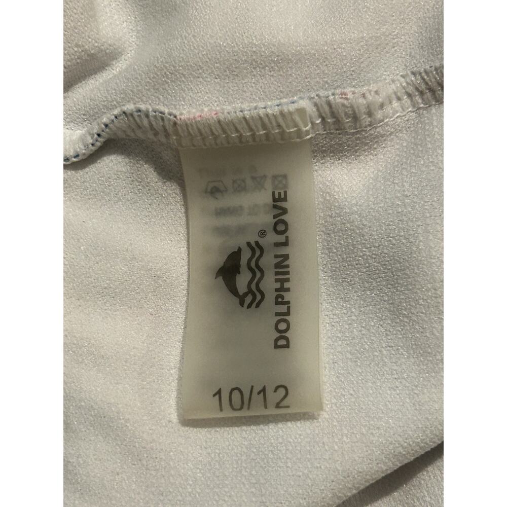 Dolphin Love Cut Out One Piece Swimsuit Girls size 10/12 - Picture 3 of 3